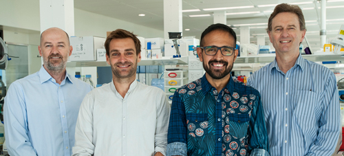 (left to right) Prof. Stuart Pitson, Dr. Cedric Bardy, Dr. Guillermo Gomez and Prof. Michael Brown